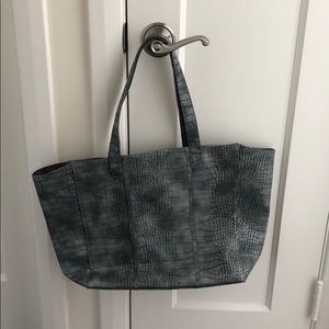Grey Faux leather snakeskin bag